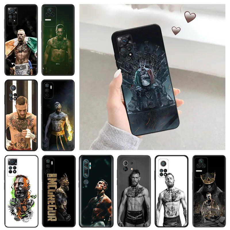 Soft Case for Redmi Note 11 Pro Plus 5G 11s 11e 11T 11Se K40 Xiaomi 11Lite 11i CC9e Conor Mcgregor Black Phone Cases Cover