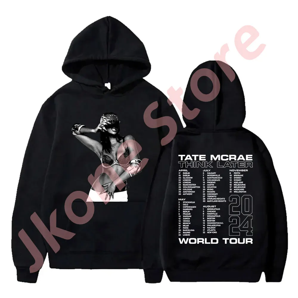 

Tate McRae Think Later World Tour Merch Pullover Hoodies Women Men Fashion Casual Long Sleeve Sweatshirts