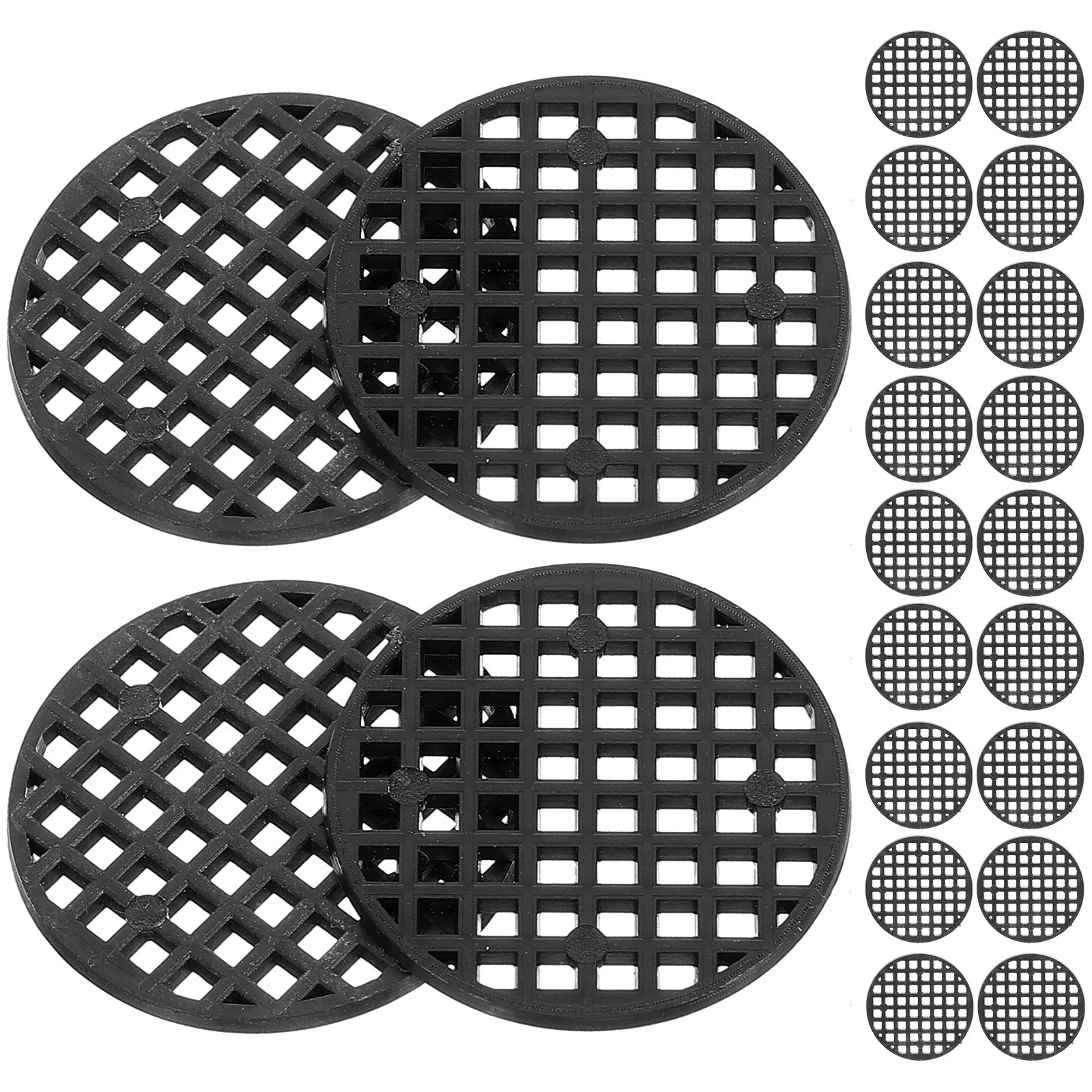 

100Pcs Planter Hole Mesh Pads Durable Plastic Flowerpot Bottom Net for Garden Home Office Bonsai Pot Accessories