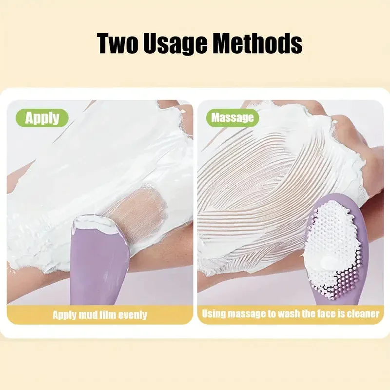 1 szt. Szczoteczka do czyszczenia, aplikator do maski błotnej, narzędzia do czyszczenia dla kobiet, piękno i zdrowie, dwustronne silikonowe pędzle do masek na twarz, do porów twarzy