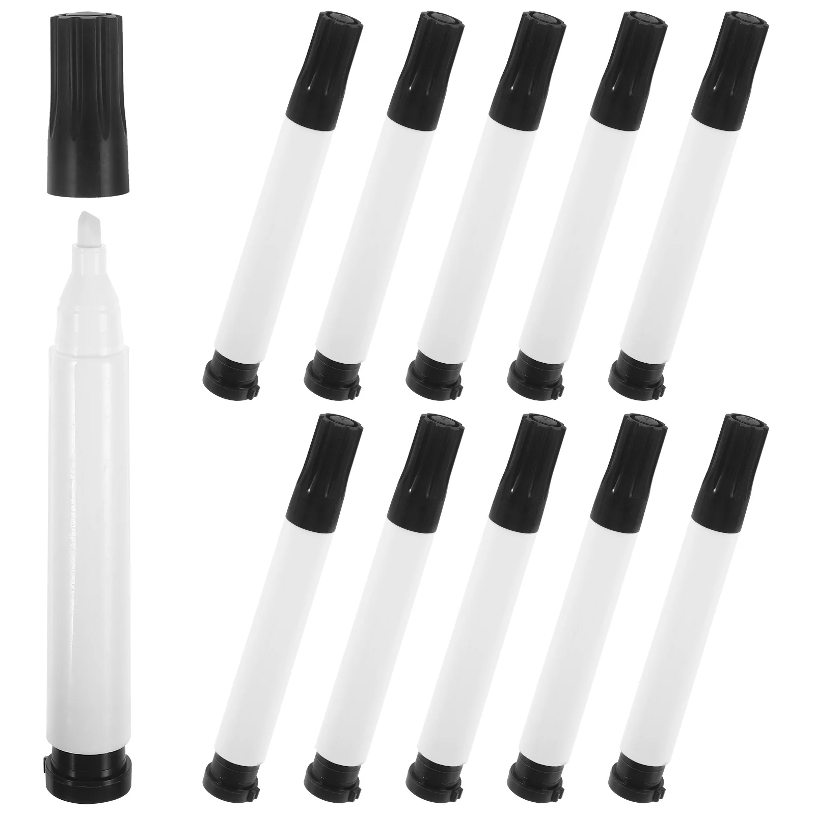 10Pcs Marker Pen Empty Refillable Rod Plastic Paint Markers Rod for Graffiti Drawing Office Artwork Refillable Paint Pen Tube