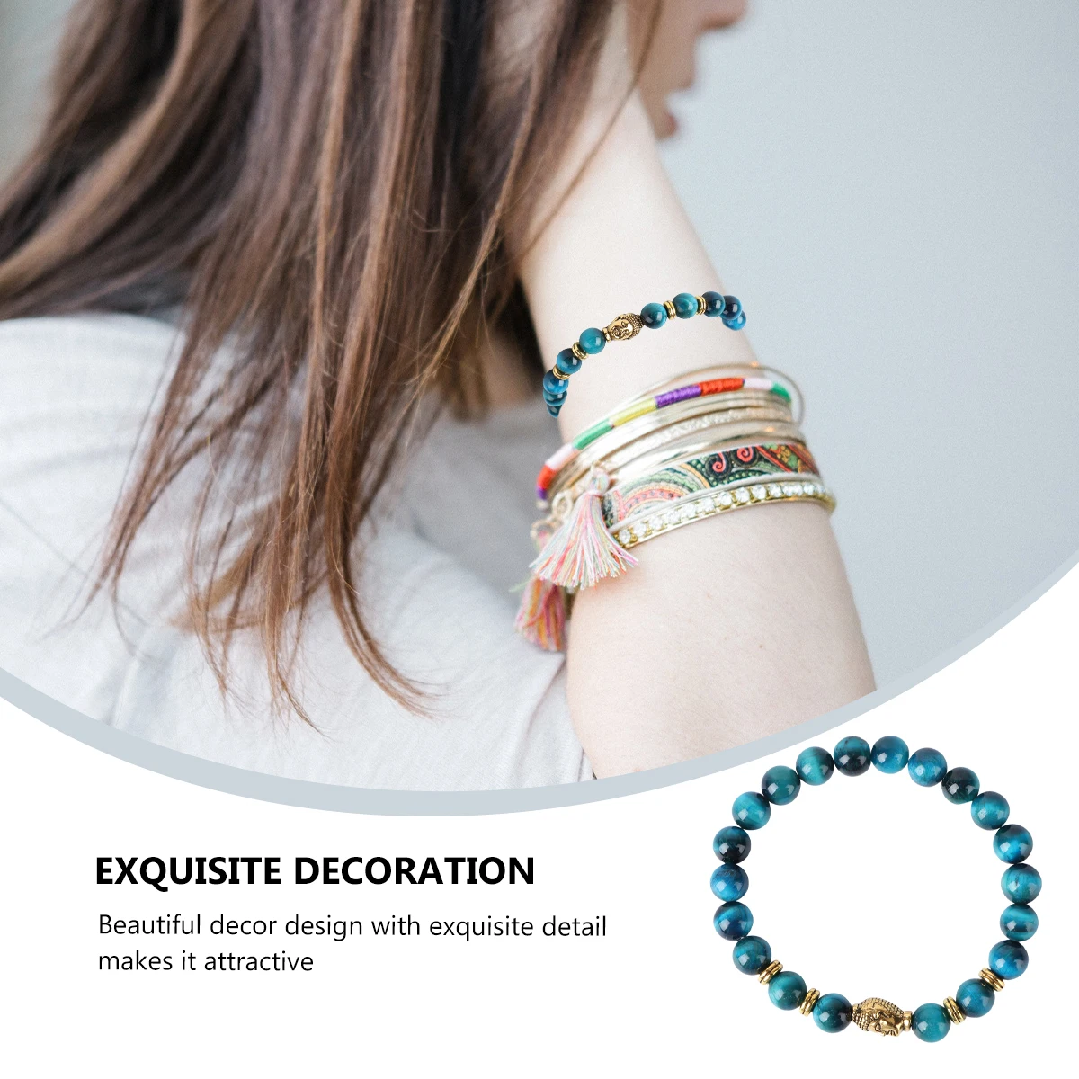 

Bracelet Fashion Stretch Wrist Chain Durable Beaded Jewelry Men Women Buddha Wrist Chain child Gift