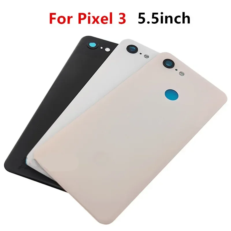 Pixel3 3XL Housing For Google Pixel 3 / 3 XL Battery Back Cover Glass Rear Door Repair Replacement Case + Camera Lens