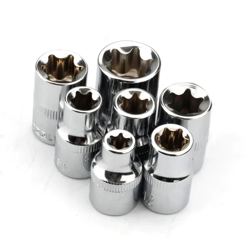 

7pcs Set 3/8 Inch Hex Coupling Box 50 # Steel Star E8 / E10 / E11 / E12 / E14 / E16 / E18 Socket Wrench Hand Tools