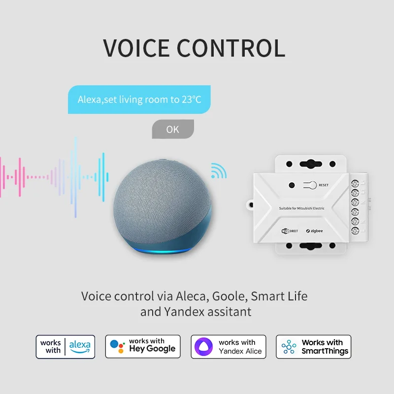 Wi-Fi адаптер V Smart CN105 Модуль кондиционера Домашний Wi-Fi Smart Alexa и Google Совместимый термостат