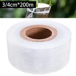 Rollo de cinta de injerto para vivero, 3/4x200m, autoadhesivo estirable, cinta de Parafilm Degradable para plantas, cinta de podar, injerto transparente G D0G2