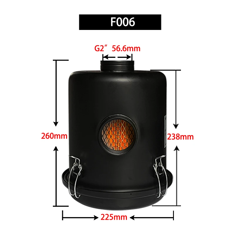 F006 2.25inch Internal thread Air Filter Bucket for Industrial Blower Vortex Pump