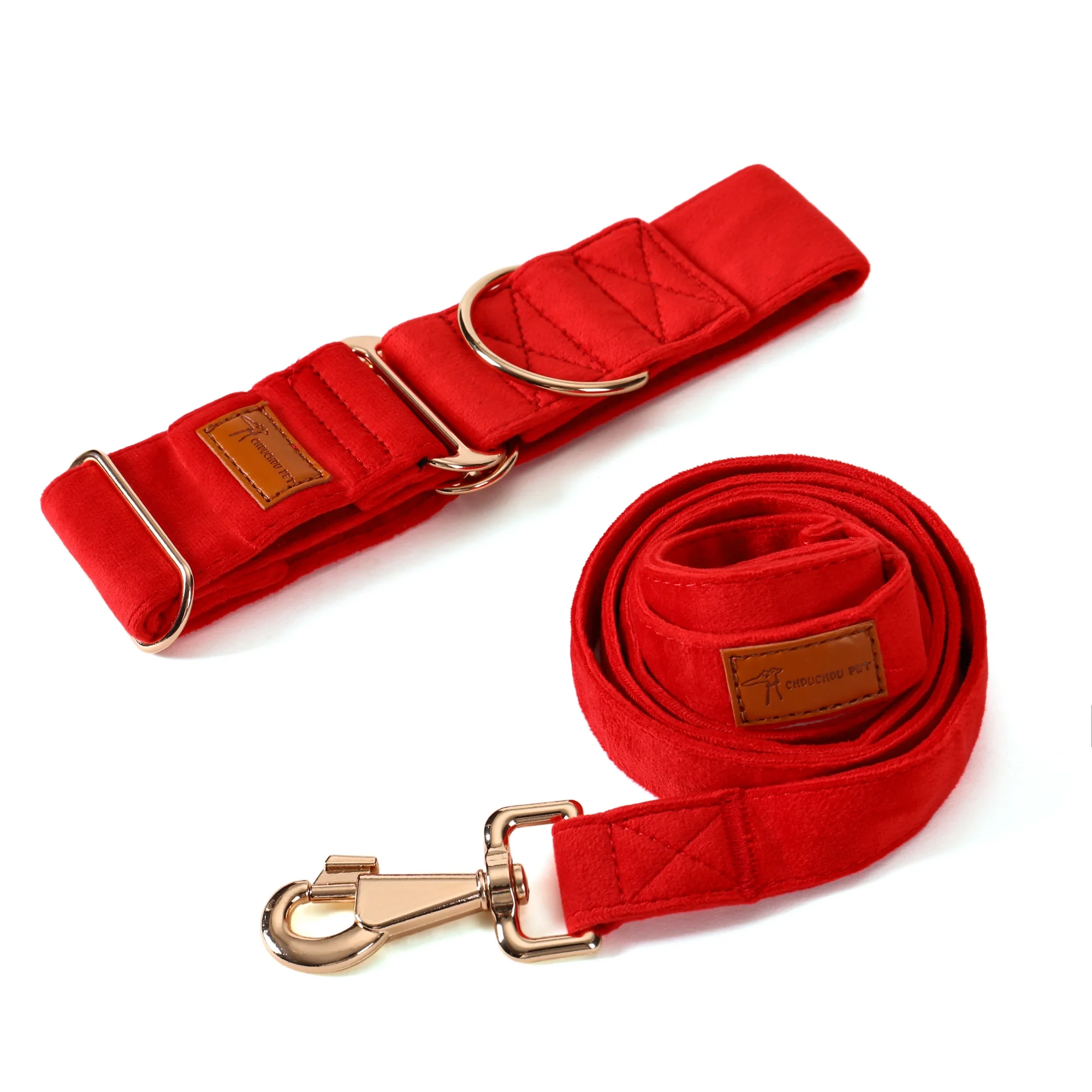 Zachte comfortabele verstelbare riemhalsbandset voor middelgrote honden in de winter Macaron-gekleurde ornamenten voor windhonden in de herfst