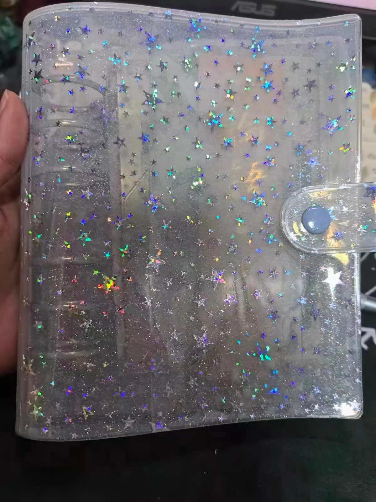 A6 All Transparent PVC Loose Leaf Notebook Cover Planner Agenda Organizer Diary Portable 6 Ring Binder 2023 New