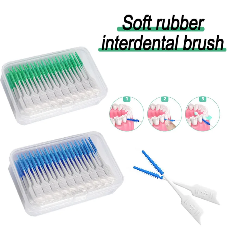 160/200pcs Dental Floss Reusable Interdental Brushes Toothpick Floss Plastic Toothpick with Thread Dental Sticks YAX02