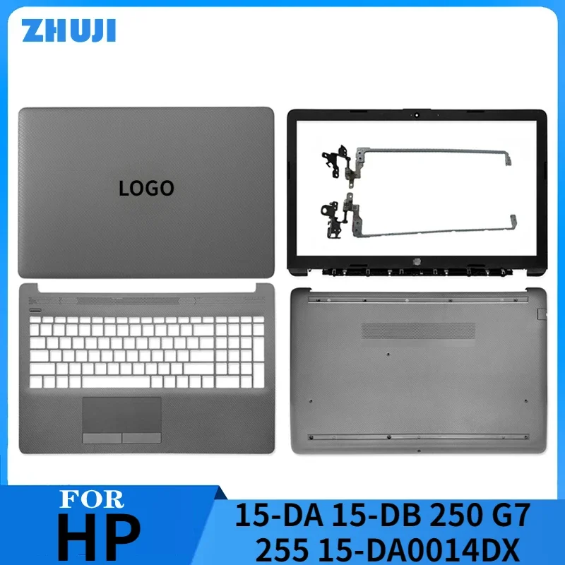 

New Top Back Case For HP 15-DA 15-DB 250 G7 255 15-DA0014DX Laptop LCD Back Cover Front Bezel Hinges Palmrest Bottom Case Gray