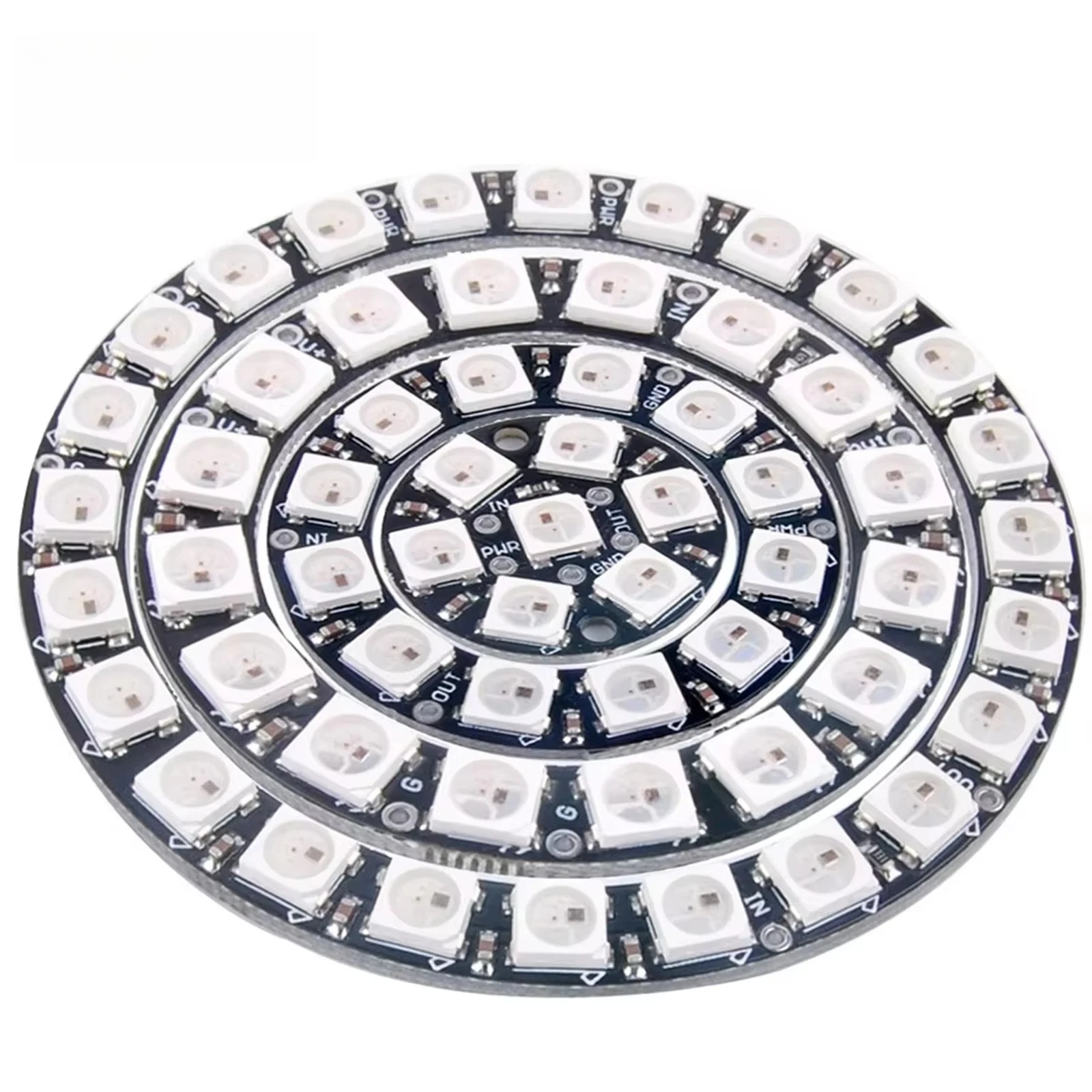 DIYmall WS2812 5050 RGB LED Ring Light with Integrated Drivers 7/12/16/24 Bits Programmable for Arduino DIY Projects