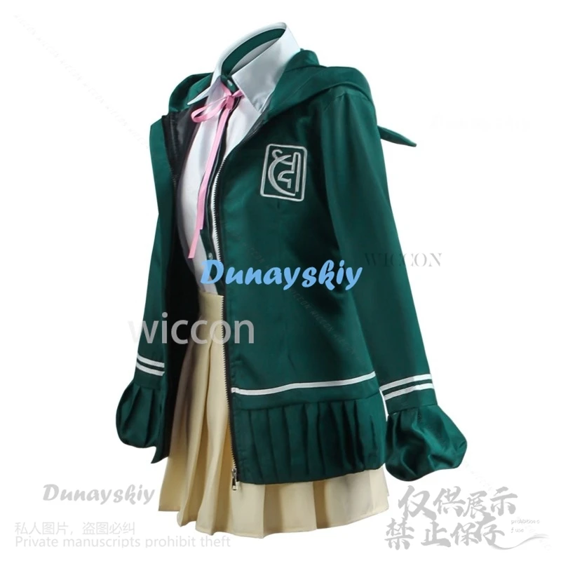 Anime jogo danganronppaa cosplay nanami chiaki traje jk uniforme escolar vestido jaqueta para mulher meninas halloween personalizado