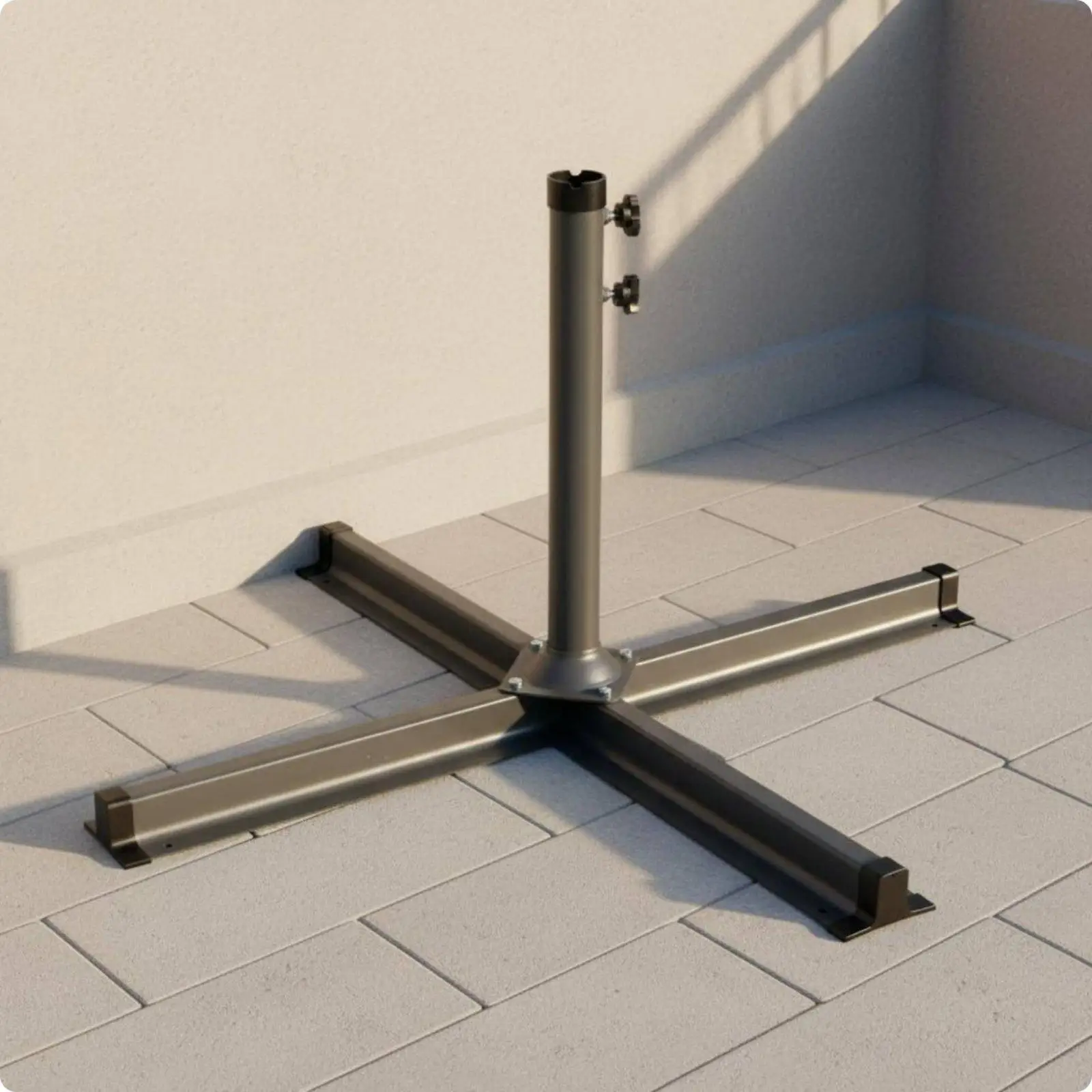Wall Mount Support Half Round Parasol Bracket Outdoor Patio Umbrella Fixing Base for Small Balcony or Corner Use