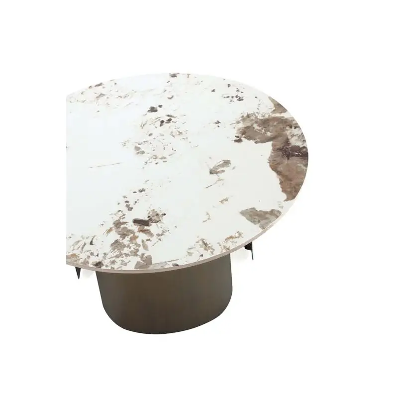 طاولة قهوة من الحجر الملبد باللون البرونزي