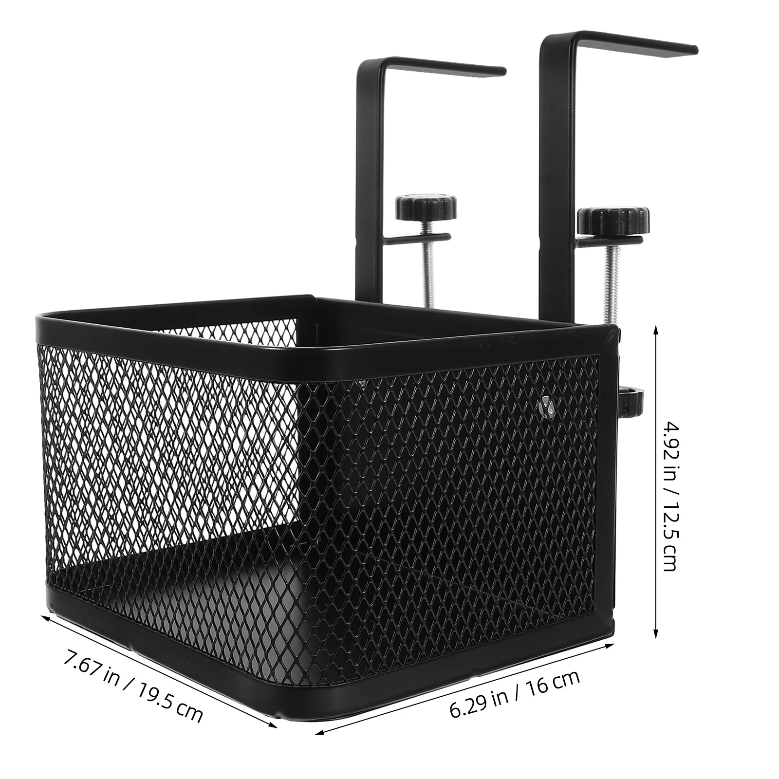 Desk Cable Management Rack Under Table Organizer Basket with Clamp for Wires Cords Storage No Drilling Desk Wire Holder