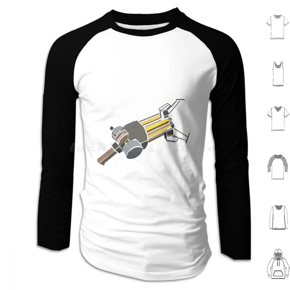 Gravity Gun Poly Art Hoodie cotton Long Sleeve Gun Gravity Gravity Gun Half Life Poly Polygon Gon Brown Grey Orange