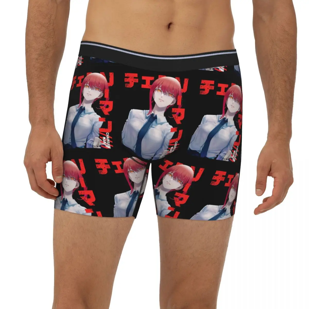 

Makima Chainsaw Man аниме девушка длинные трусы-боксеры короткие мужские трусы дышащее нижнее белье для Homme Man подарок бойфренду