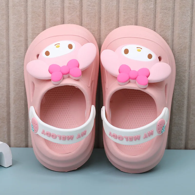 Sanrio Cinnamoroll Children Slippers Hello Kitty Cartoon Kawaii Cute Home Bathroom Bathing Anti-Slip Sandal Kids Girls Gifts