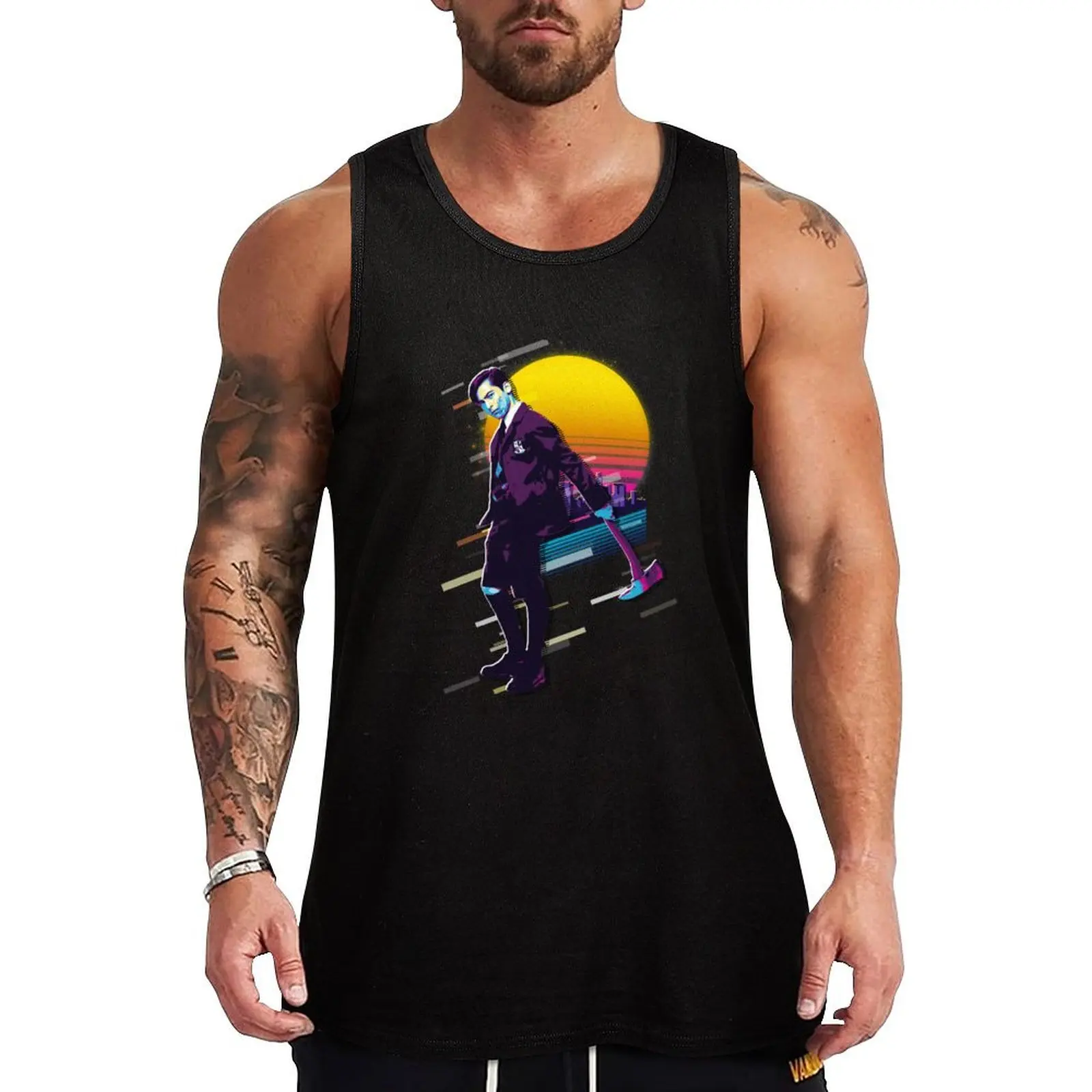 The Umbrella Academy Number Five In Retro Sunset 80s Style Tank Top gym shirt men summer clothes man 2024 Body man