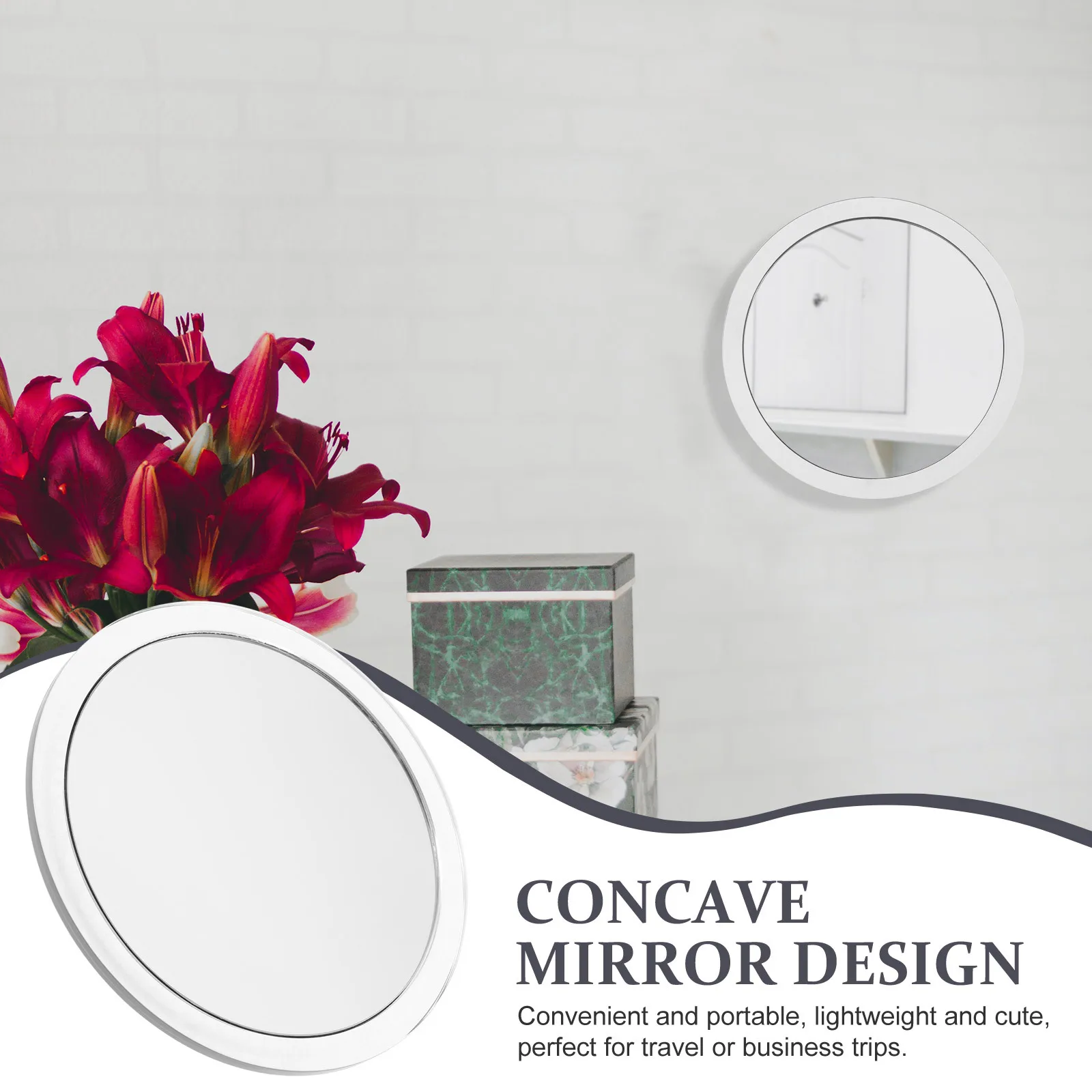 

Clear View Magnifying Makeup Mirror with Suction Cup Lightweight for Travel Business Bathroom Use Magnifying Mirror Suction Cup