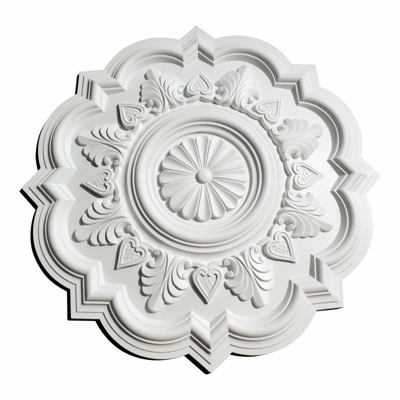 Polyurethane Decorative Pendent Lamp Base Ceiling Light Rose Panel Chandelier Plate PU Rosette Wall Moulding Medallion Paterage
