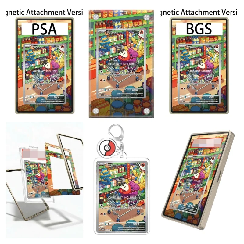 Étui de protection en acrylique recyclable pour porte-clés, avec affichage artistique pour les fans d'anime Pokémon Paldea Evolved Fuecoco, cadeau pour les fans d'art