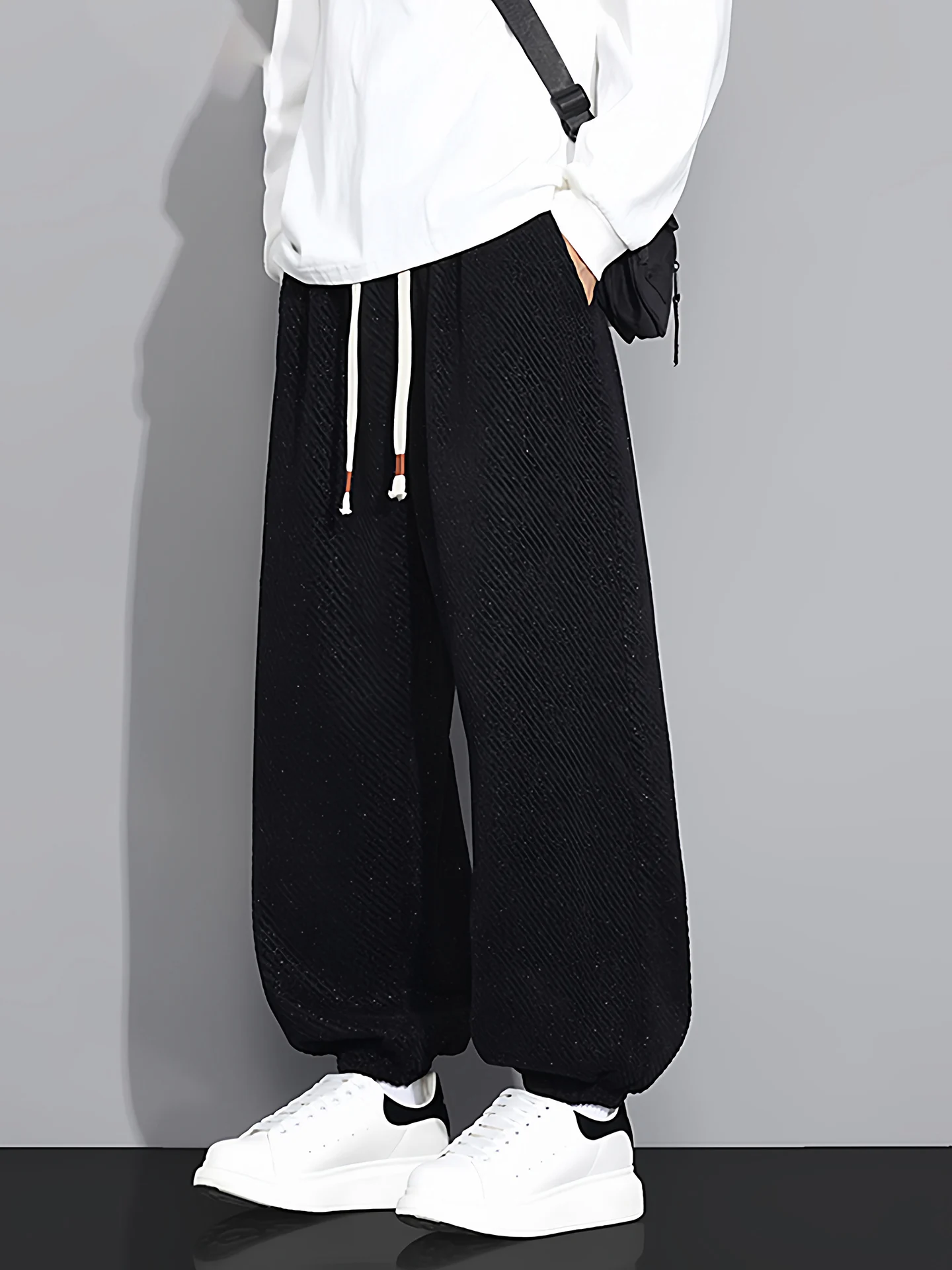 

TUCANO 2026 Новые мужские повседневные брюки свободного кроя, струящиеся, широкие, комфортные, модные, всесезонные, из полиэфирного волокна