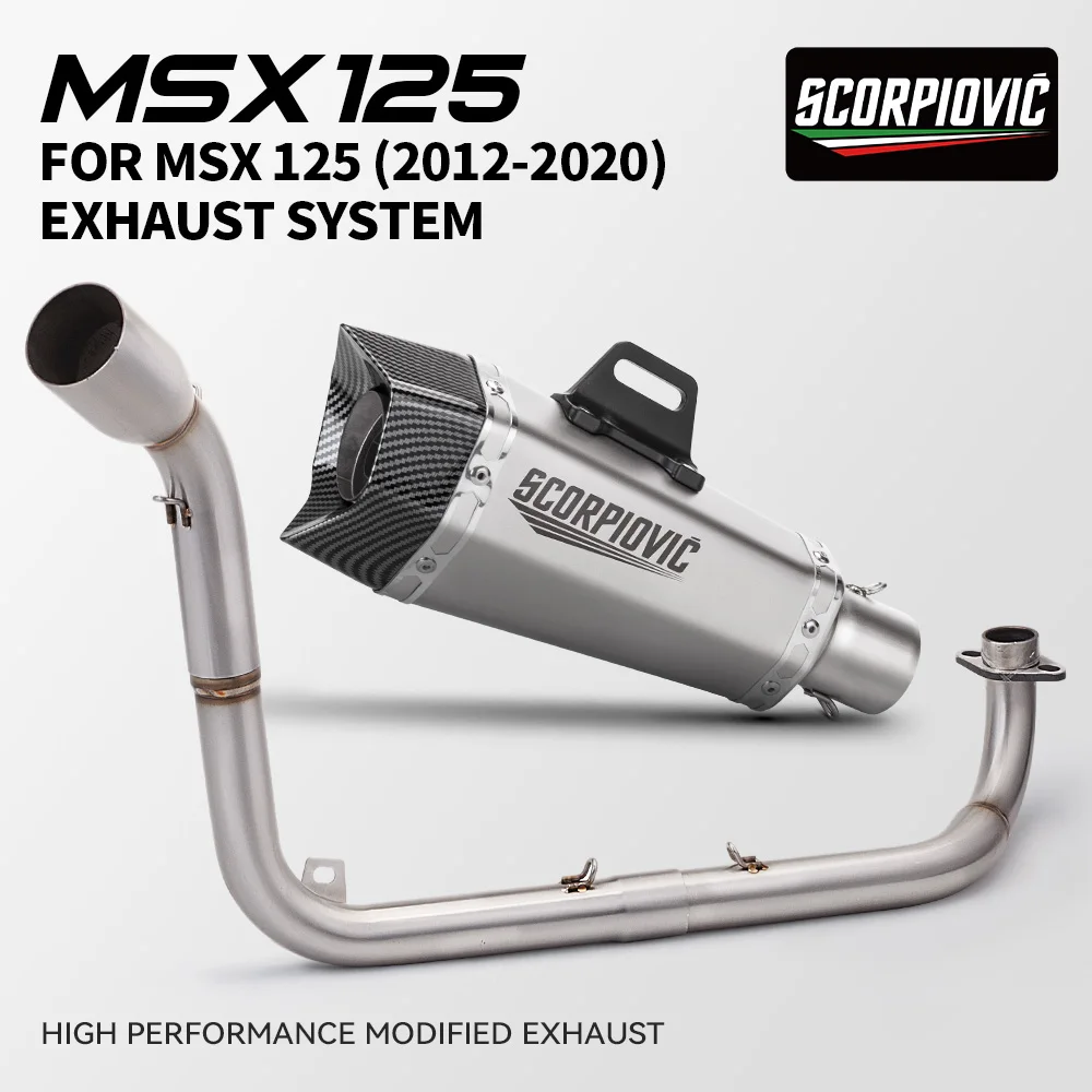 

MSX125 мотоциклетный глушитель с полной системой, модифицированный для GROM MSX125 2013 2014 2015 2016 2017 2018 2019 2020