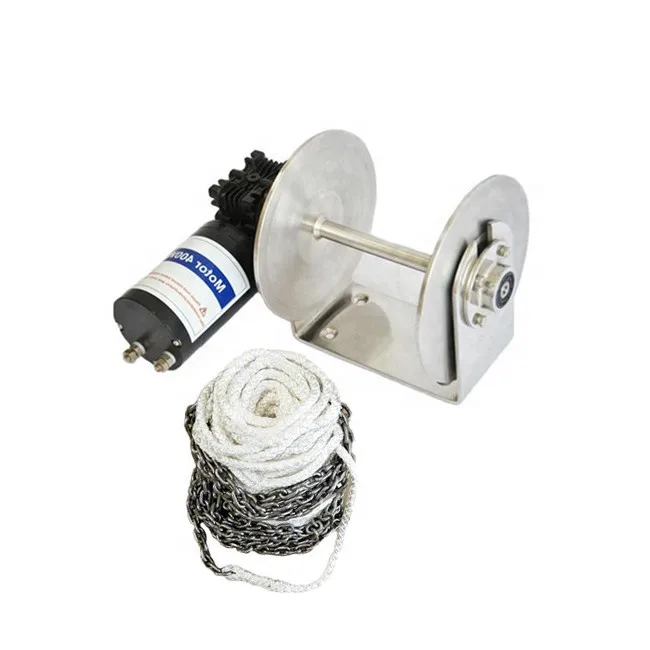 

Marine Windlass Stainless Steel 12V 24V 400W Boat Electric Sailboat Winch Remote Anchor Drum Windlass