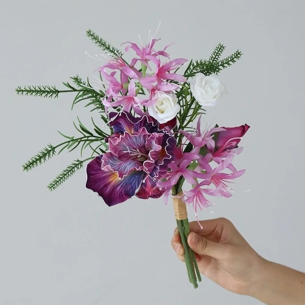 

Realistic Artificial Alice Iris Flowers Handmade Beautiful Simulation Iris Bouquet Elegant Silk Fake Flower Garden Landscaping