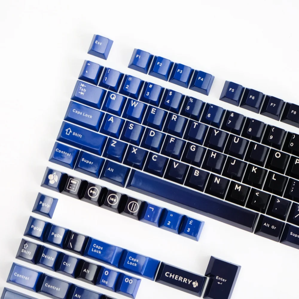 

Blue Zen master keycap imitation porcelain glossy PBT hot sublimation original high dark blue gradual change magnetic axis mecha