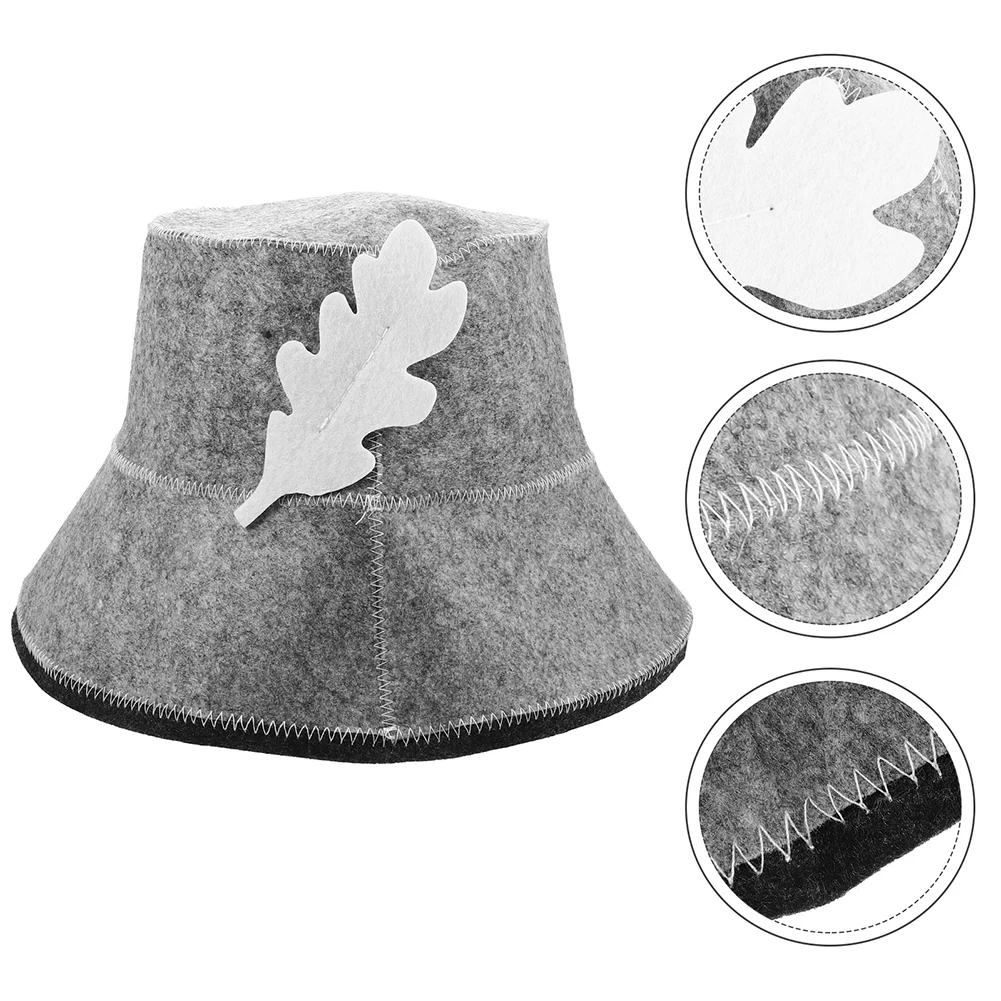 Soft Felt Sauna Cap Felt Bath Hat Water Absorbent Insulation Sauna Bucket Hat Multipurpose Shower Cap For Men Women