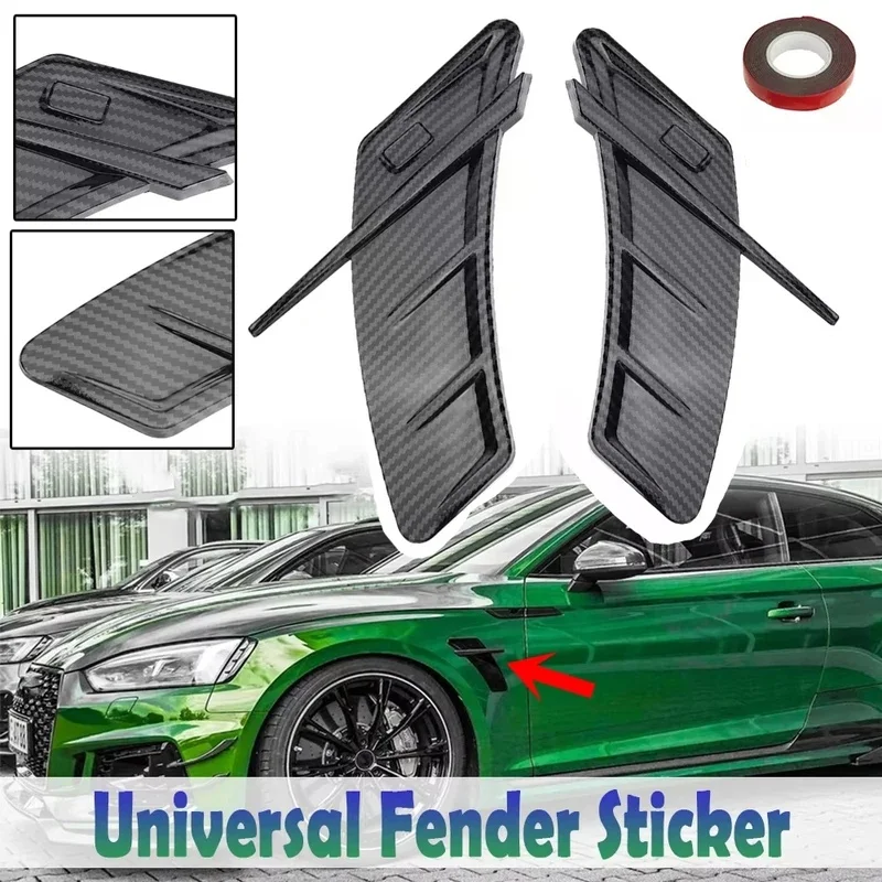 Pair Car Air Flow Wing Vent Trim Side Fender Sticker Decoration ABS For Audi A3 A4 A5 A6 A7 A8 Q3 Q5 Q7 RS5 RS6 RS7 S3 S4 S5