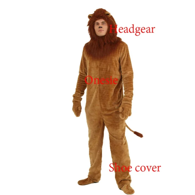 Kids Adlut Unisex The Lion King Cosplay costume Long Haired Lions animal party performance Fancy Dress Jumpsuits