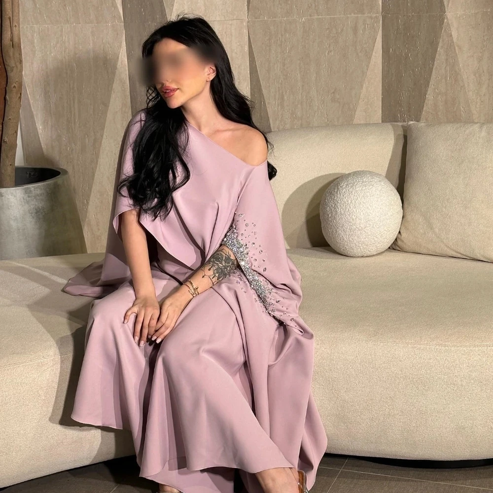 

Beaded Formal Party Long Bespoke Occasion Gown Evening Dresses Pastrol Unisex Jersey Retro Dubai Saudi Arabic Prom Customized