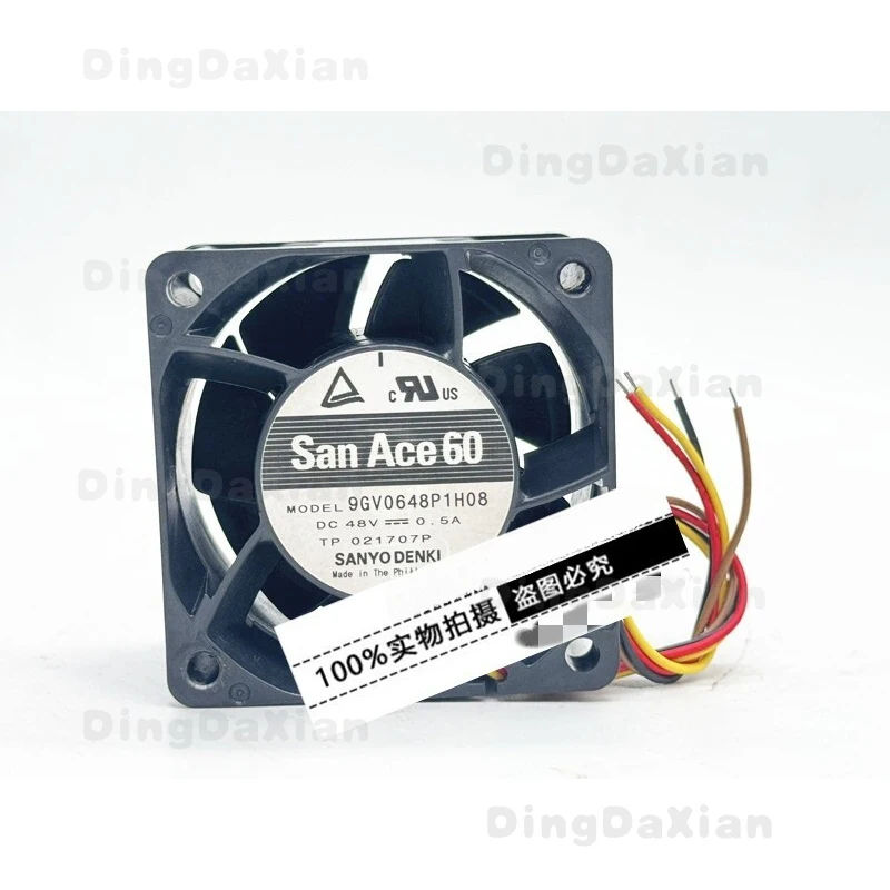

D 1 шт. для Sanyo 9GV0648P1H08 | Вентилятор осевой 48В 0.5А 6см с ШИМ-управлением, высокопроизводительный, для охлаждения постоянного тока