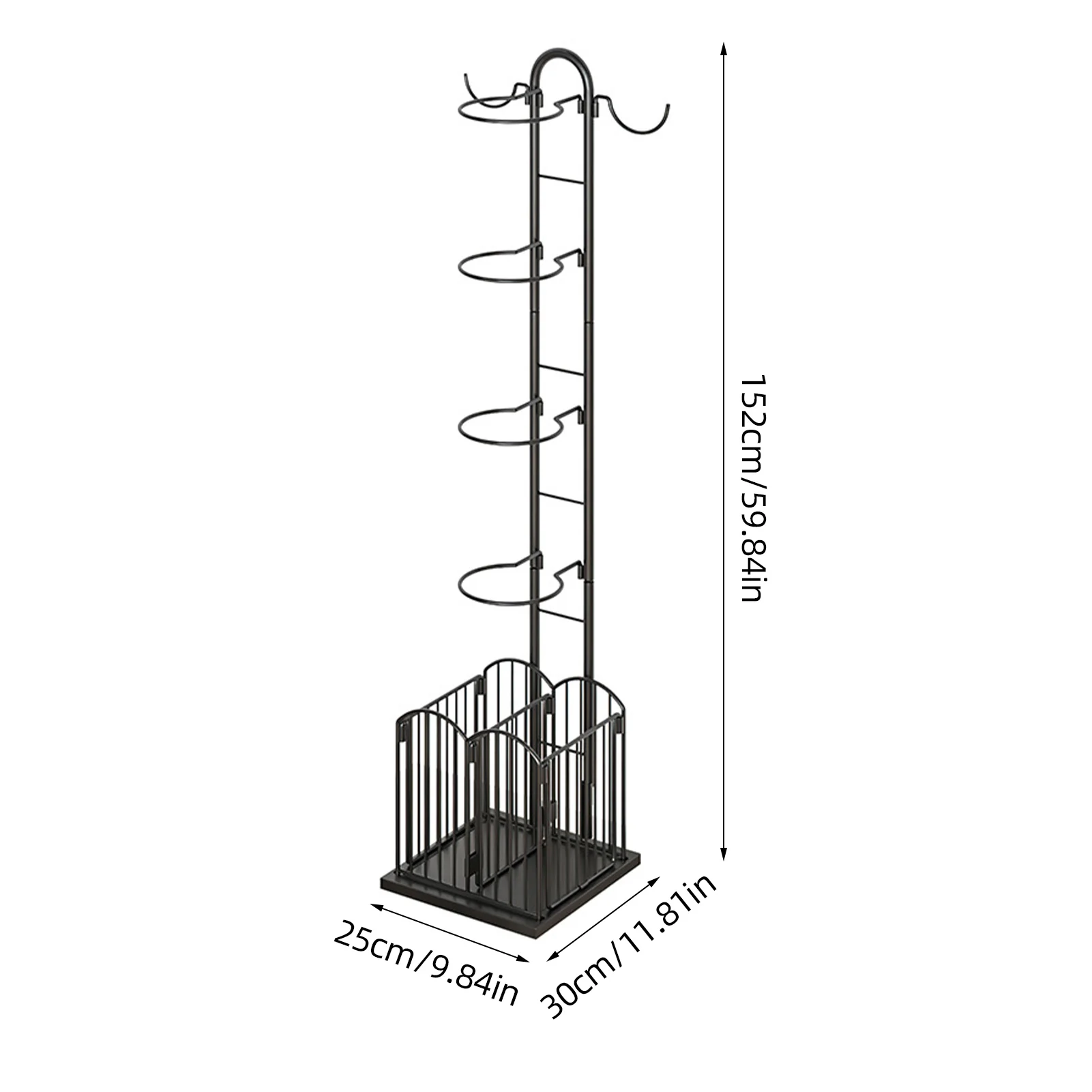 Sports Equipment Organizer Ball Storage Sports Ball Storage Rack With Basket & Two Hang Hooks Garage Organizer And Storage