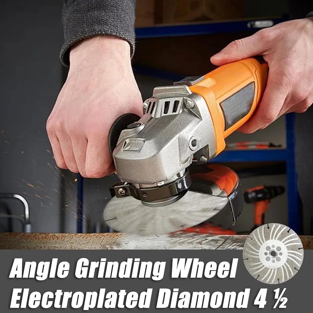 정밀 연마 및 절단을 위한 가변 입자 옵션이 있는 전기도금 다이아몬드 앵글 그라인딩 휠 1개