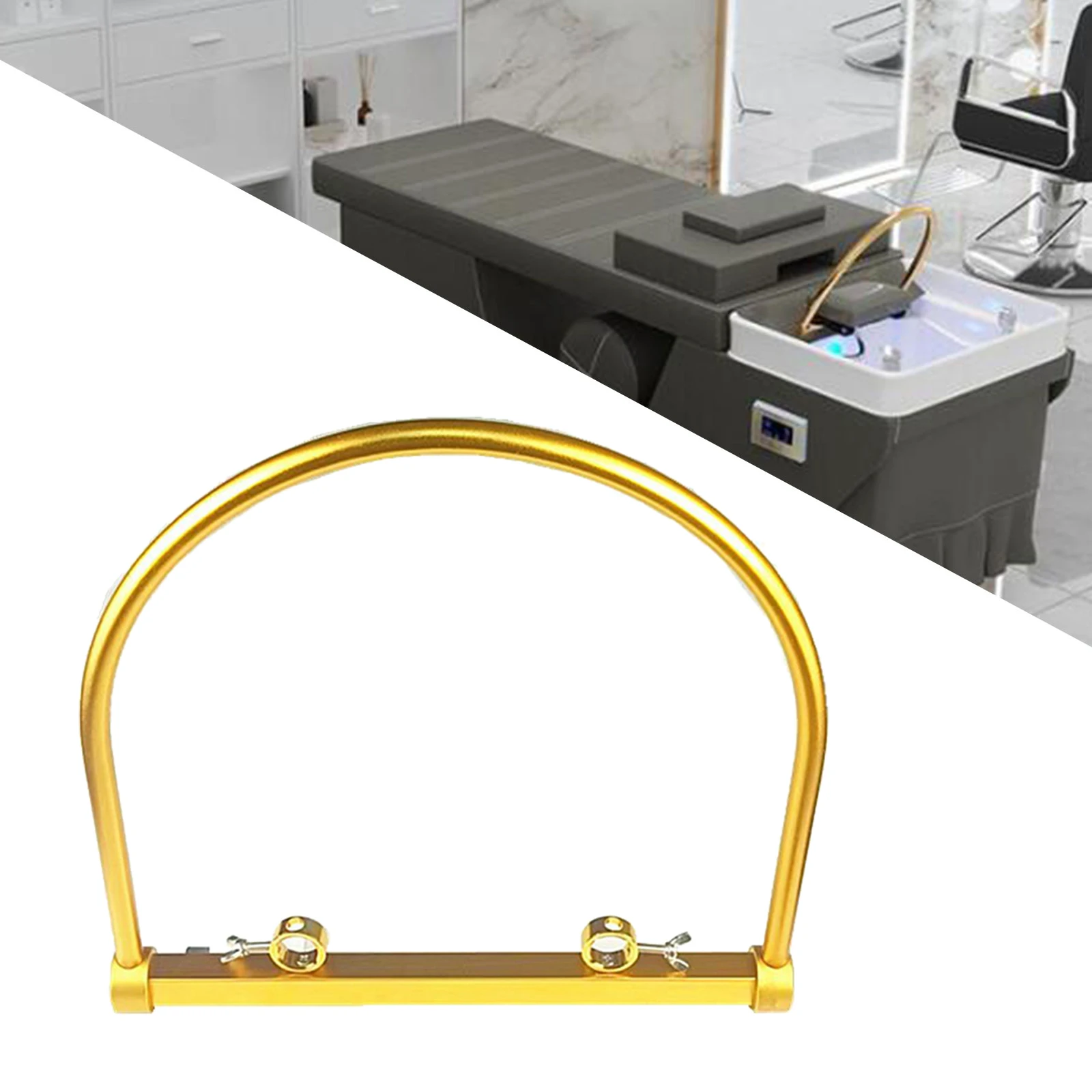 Water Circulation Frame Head Treatment Equipment Metal Head Treatment Shampoo Bed Accessories for Barber Hair Treatment Salon