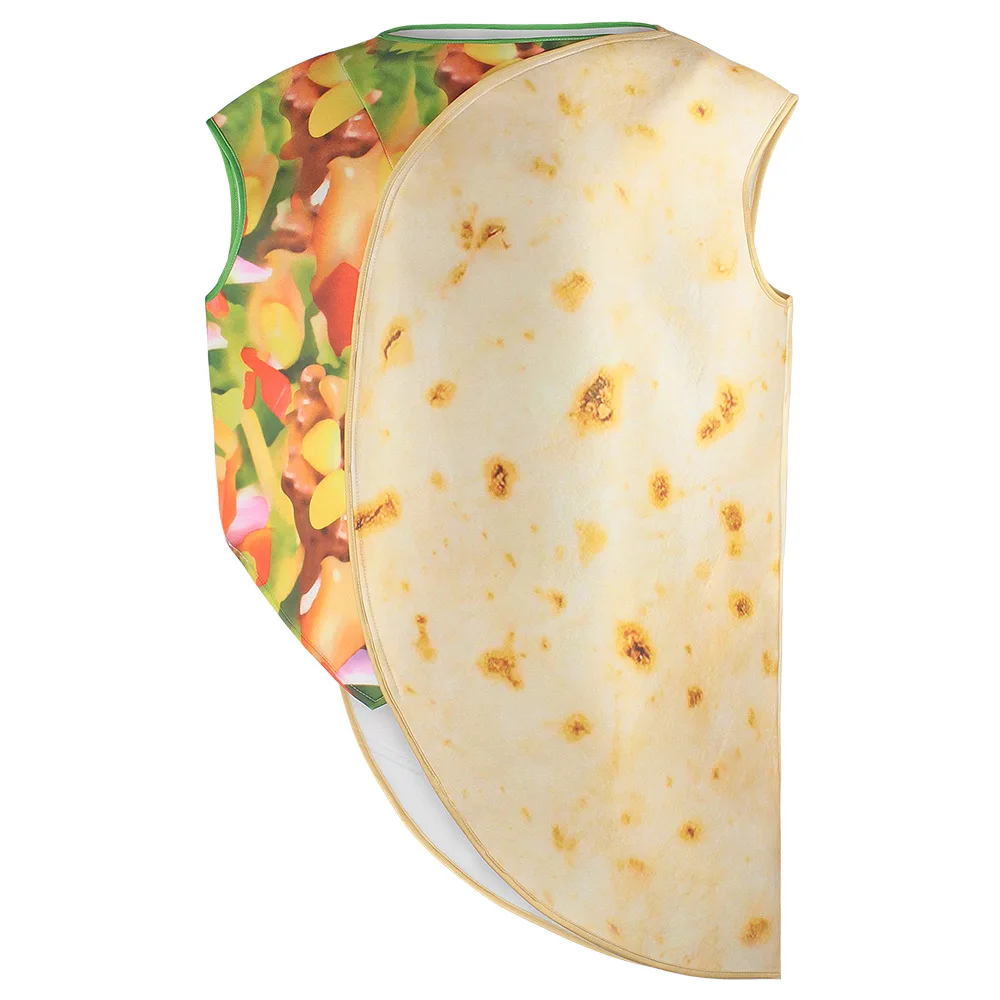 Adult Taco Costume Unisex Funny Taco Cloth Food Costume for Halloween Dress Up Party Men Women Burrito Costume