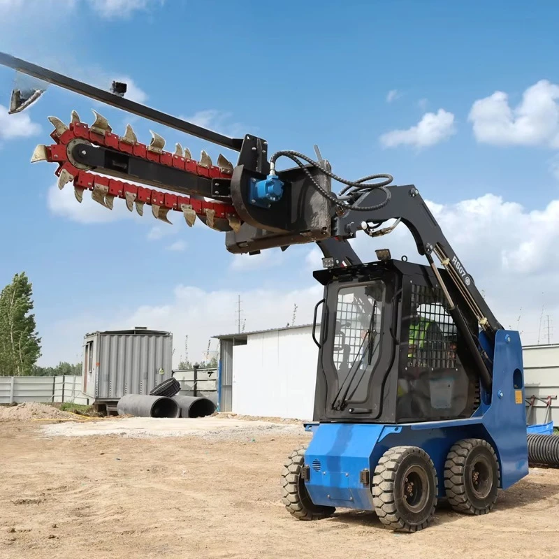 China Track Wheel CE/EPA/EURO 5 Mini Skid Steer Loader com Arado giratório de reboco de balde