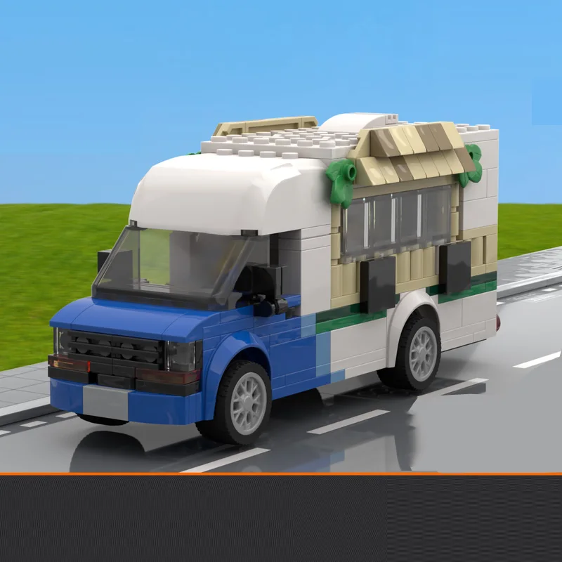 City Car Model MOC Building Bricks C10 Shaved Ice Transport Truck Modular Technology Children Holiday Gifts Assemble Toys Suit