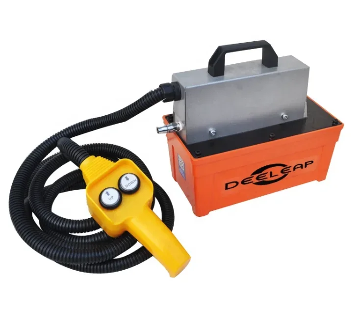 Deeleap PAS14R 3/3 Manual Valve Air Hydraulic Pump with Pendant 98 in3 Usable Oil for Single-Acting Cylinders