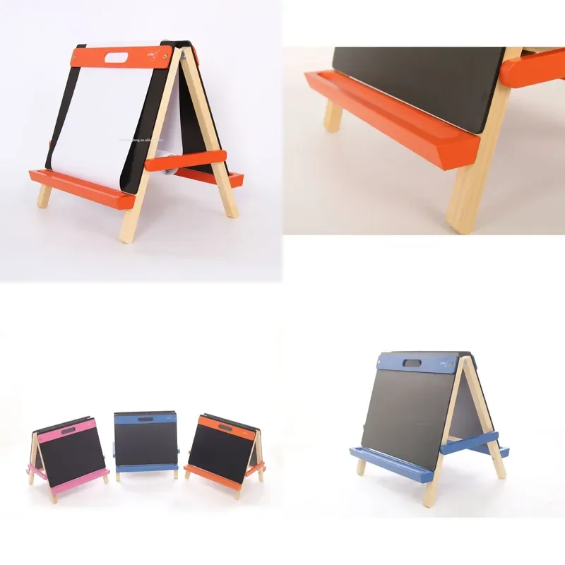 Childrens Double Sided Easel 3 in 1 Desktop Drawing Board Easy to Fold and Carry for Kids Art Play