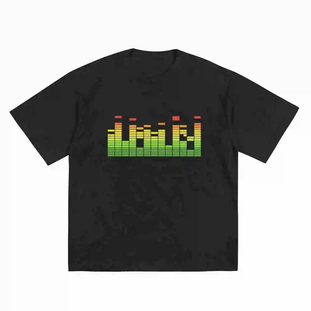 DJ Music Beat Equalizer Soundwave Short Sleeve Tee 100% Cotton T-Shirt