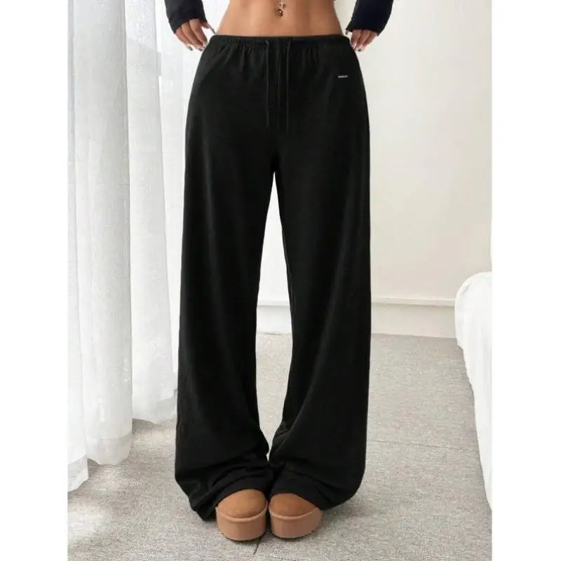 

Loose Straight Leg Fce Women's Dstring Waist Pants 99008 Sle Cross-Border Two-Way Wear Retro Ciwalk orts