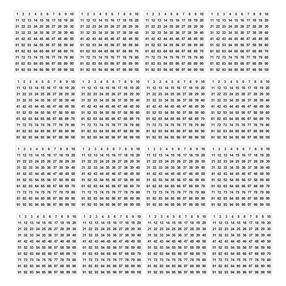 

2500Pcs Consecutive Number Stickers 1 to 100 Small Round Removable Labels Waterproof Sturdy Coated Paper for Storage Boxes Tools