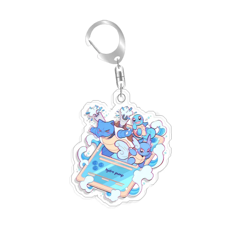 For Pokemon Elf Qikchu Espeon Bulbasaur Charizard Acrylic Original Selfmade  Cute Cartoon Anime Keychain Pendant Toy Gift 5cm