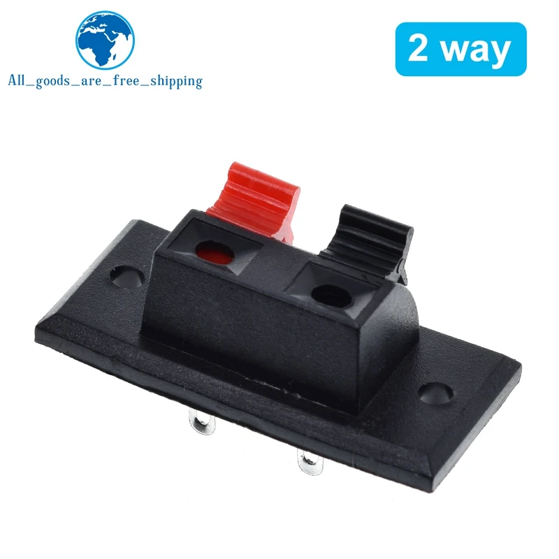 TZT 2 4 6 Way Spring Push Release Connector Speaker Terminal Strip Block